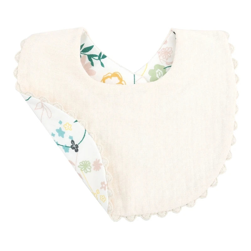 Vintage Pattern Reversible Baby Bibs