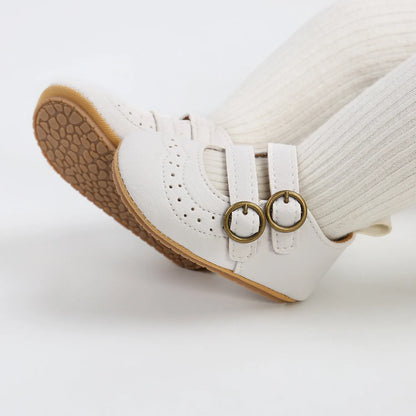 Baby Vintage Double Buckle Crib Shoes