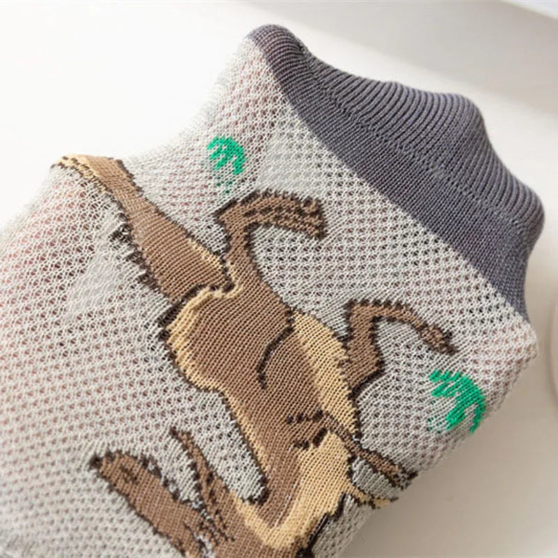 Breathable Dinosaur Socks 5 Pack