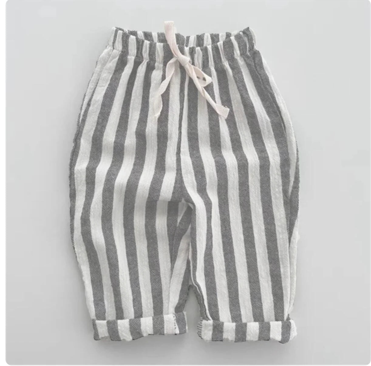 Vintage Linen Cotton Striped Pants