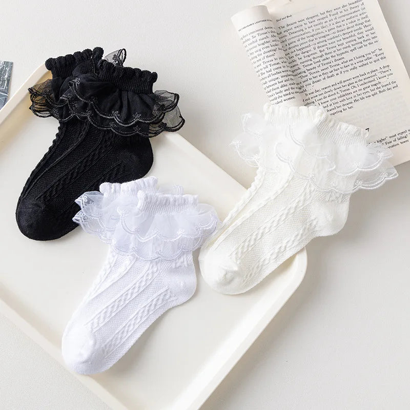 Lace Ruffle Socks