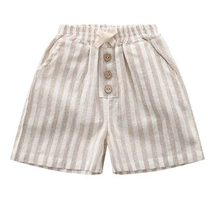 Vintage Linen Striped Shorts