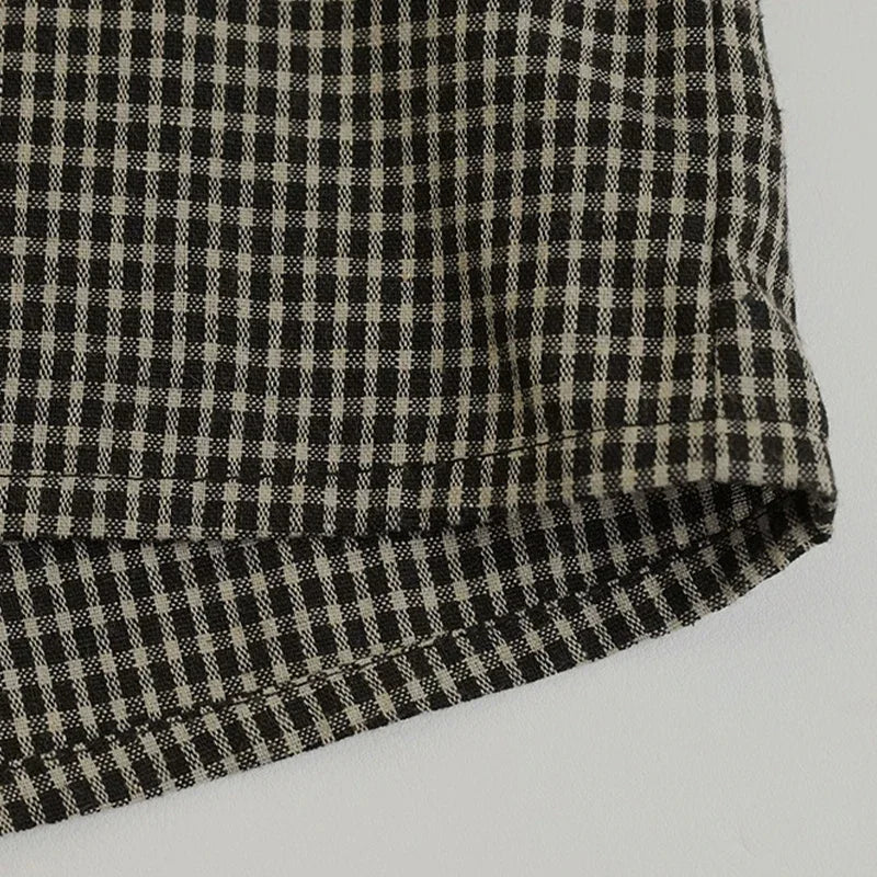 Vintage Fine Plaid Blouse