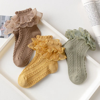 Lace Ruffle Socks