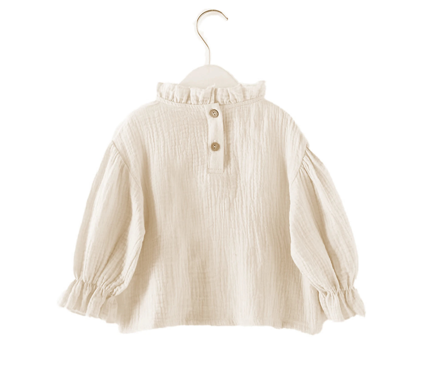 Long Sleeve Gauze Blouse