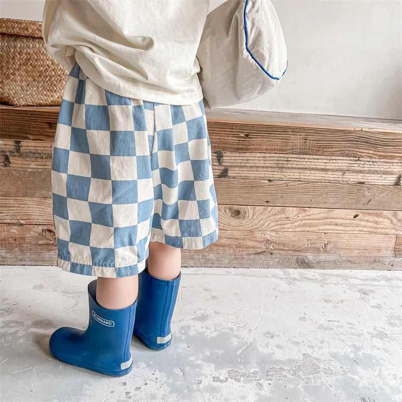 Checkered Board Shorts