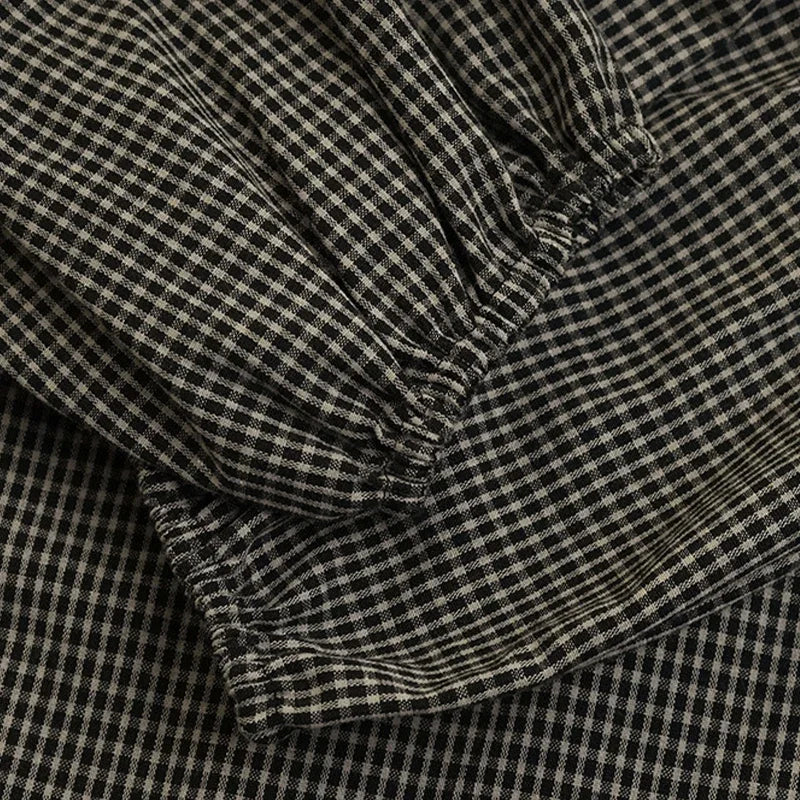 Vintage Fine Plaid Blouse