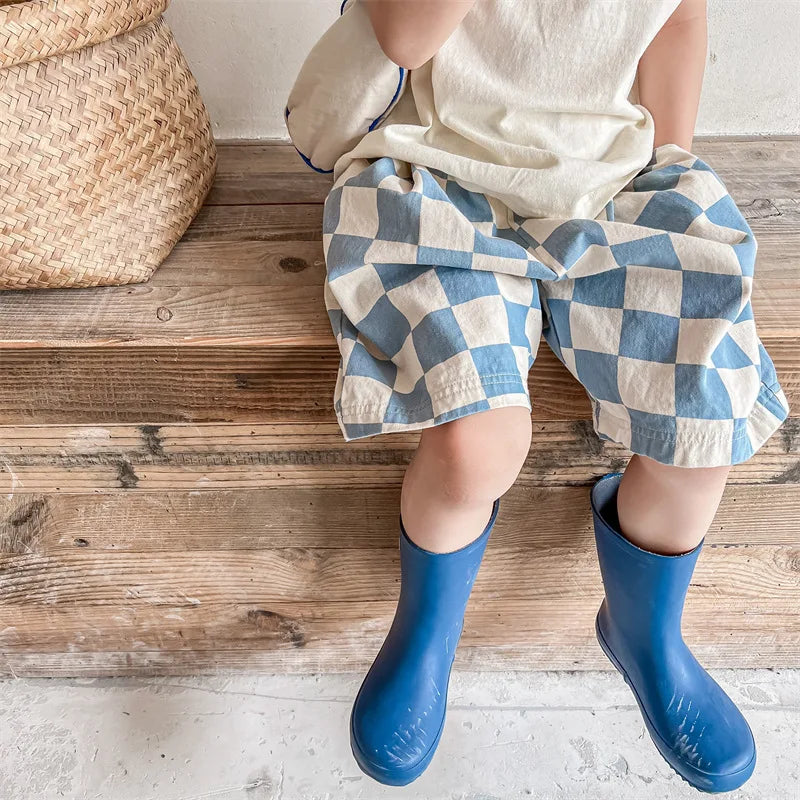 Checkered Board Shorts