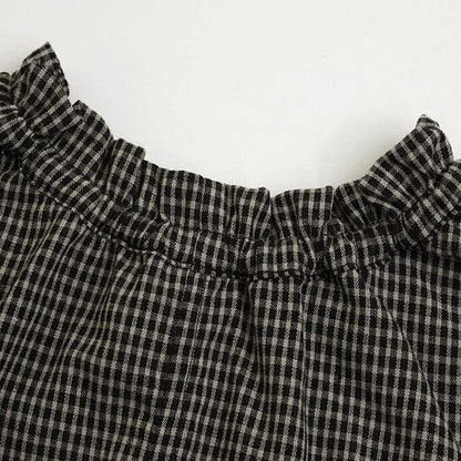 Vintage Fine Plaid Blouse